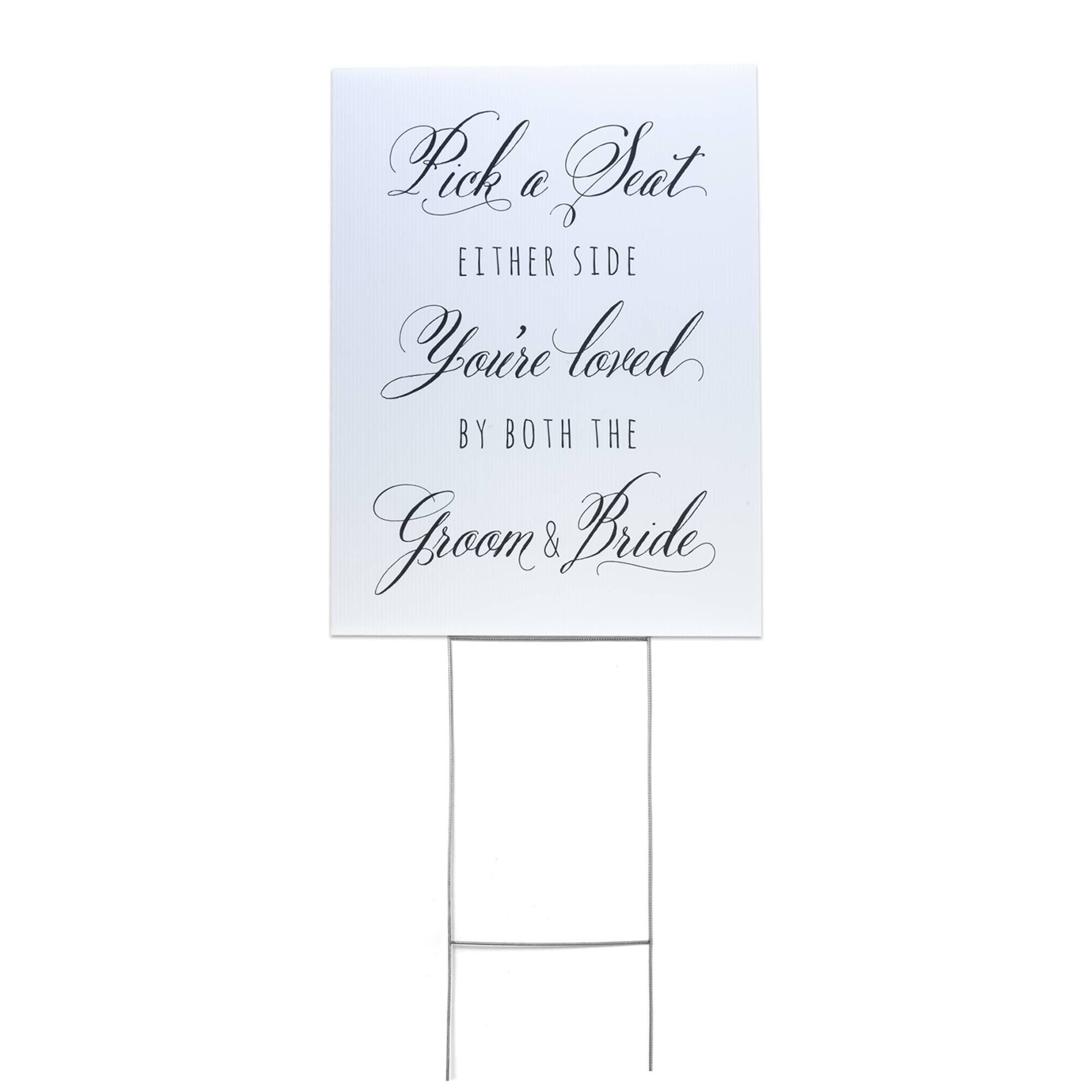 Hortense B. Hewitt Co.™ Pick a Seat Either Side Sign